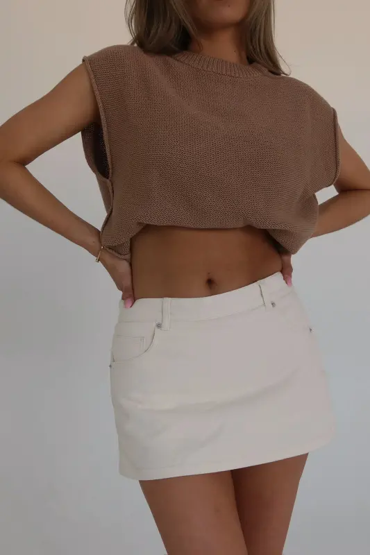 Vanilla Denim Mini Skort